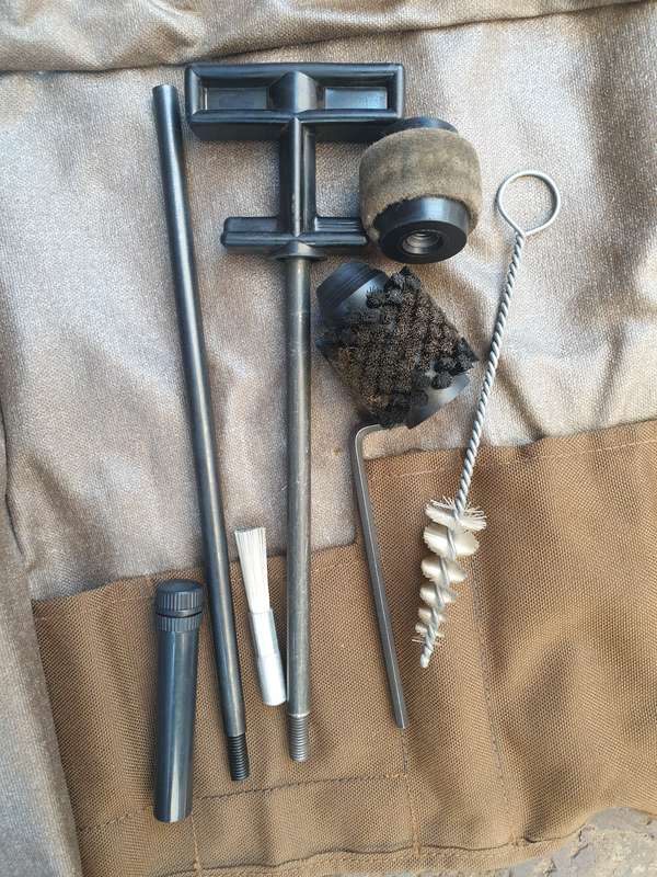 complete & original as new SADF era 40mm MGL grenade launcher nutria roll-up cleaning kit unused