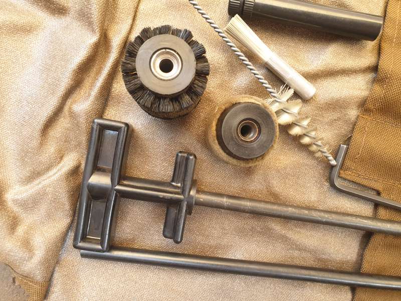 complete & original as new SADF era 40mm MGL grenade launcher nutria roll-up cleaning kit unused