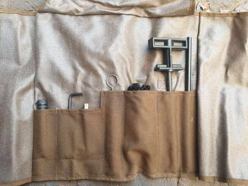 complete & original as new SADF era 40mm MGL grenade launcher nutria roll-up cleaning kit unused