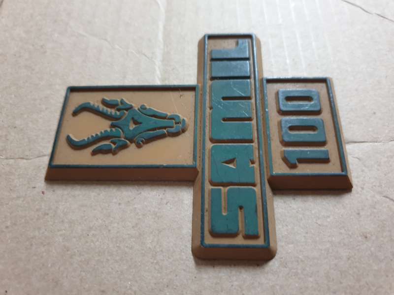 very scarce 100% original SADF era SA Army SAMIL 100 (mil truck) 3D plastic truck bonnet badge