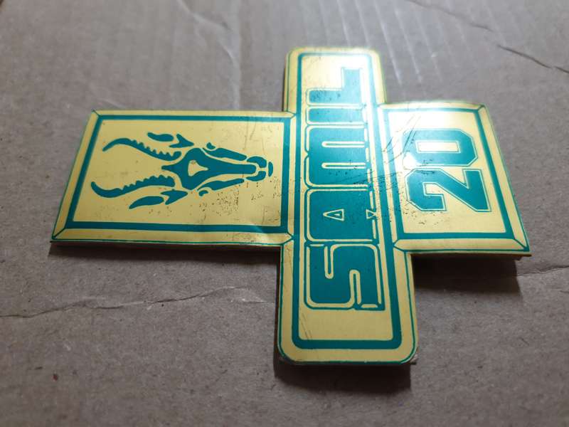 very scarce 100% original SADF era SA Army SAMIL 20 (mil truck) shiny flat sheet truck bonnet badge