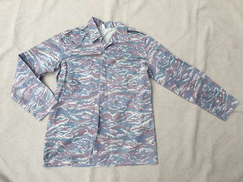 SWA/Angola bushwar era SA SF Recce used clandestine locally made copy Libyan Rhubarb camo l/s shirt