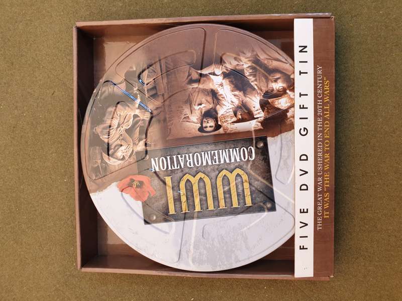 5 x DVD set collectors tin WW1 set - used NOT scratched watch at your own leisure no wi-fi needed!!!