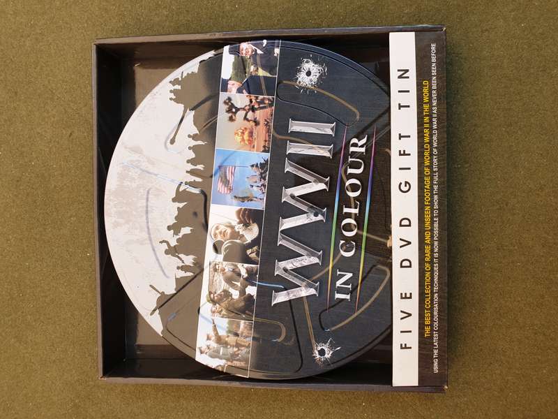 5 x DVD set collectors tin WW2 set - used NOT scratched watch at your own leisure no wi-fi needed!!!
