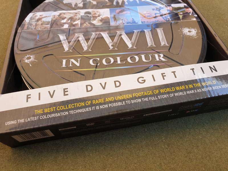 5 x DVD set collectors tin WW2 set - used NOT scratched watch at your own leisure no wi-fi needed!!!