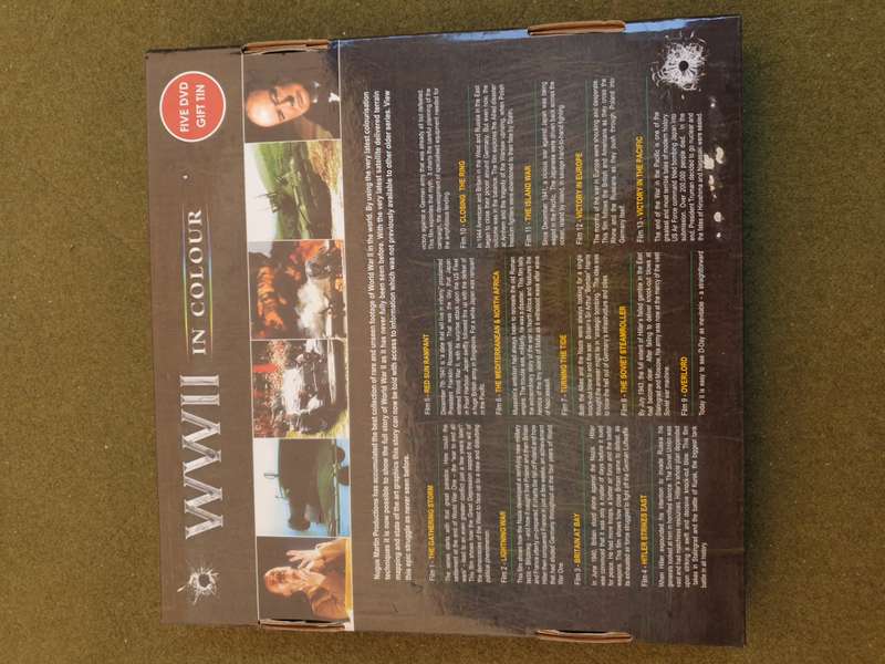 5 x DVD set collectors tin WW2 set - used NOT scratched watch at your own leisure no wi-fi needed!!!