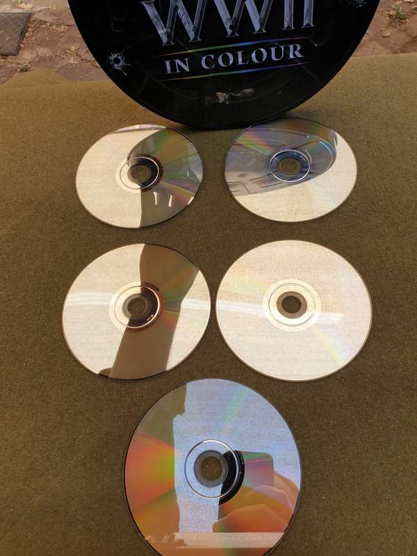5 x DVD set collectors tin WW2 set - used NOT scratched watch at your own leisure no wi-fi needed!!!