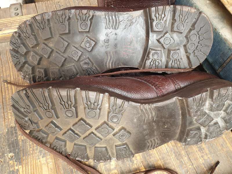 original SADF era Goodyear welted full leather combat boots soles recently reglued and stitched size
