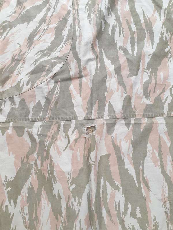 original as found SWA/Angola border war battlefield pick-up FAPLA grey lizard camo shelter/poncho