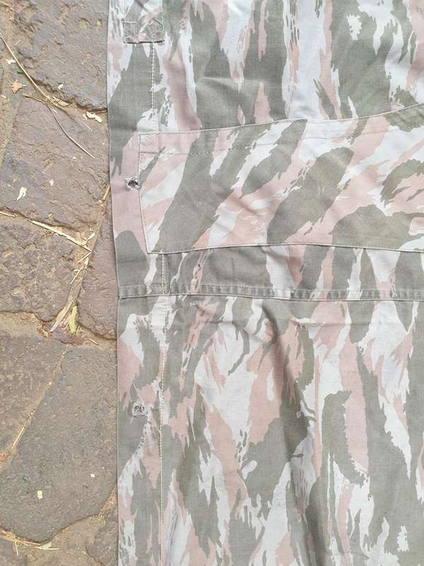 original as found SWA/Angola border war battlefield pick-up FAPLA grey lizard camo shelter/poncho