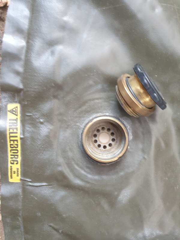 original swedish army issue 25 lt soft water-carrier olive green vinyl bag good clean undamaged used
