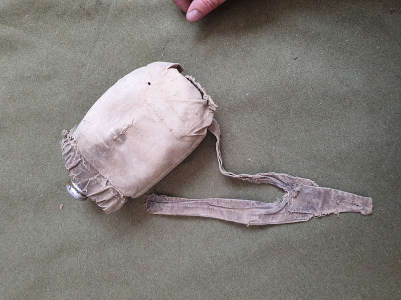 Freedom fighter/terr used original USSR/Russian "bostiet" metal canteen & handmade cover -border war