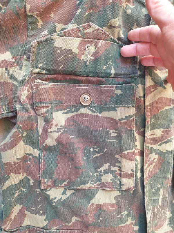 SADF era SA SF Recce SWA/Angola bushwar era type A clandestine copy camo 1st patt wet season jacket