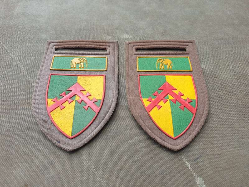 very scarce SADF/SANDF transition era circa 1994/5 Group 46 HQ (Umtata) facing pair tupper flashes