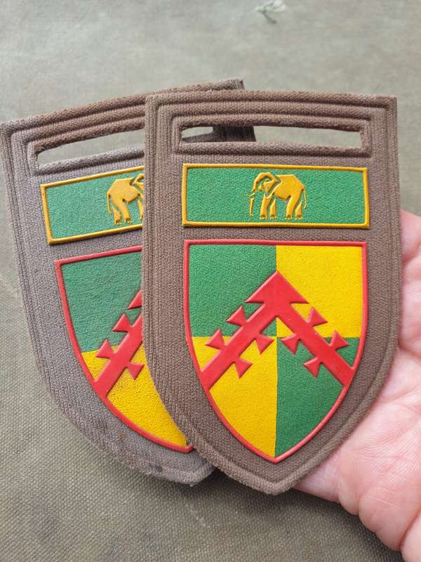 very scarce SADF/SANDF transition era circa 1994/5 Group 46 HQ (Umtata) facing pair tupper flashes