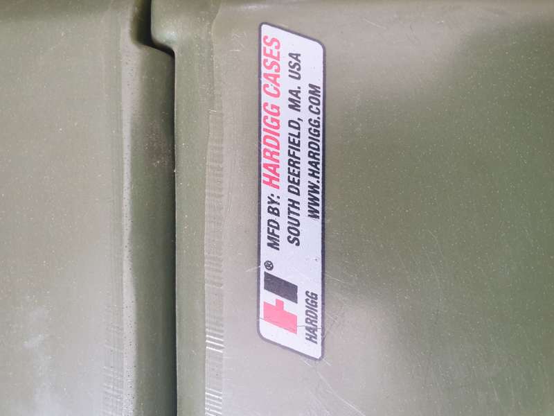 original US made HARDIGG quality hard-case (protective) olive green ex US MIL 48cm X 48cm x 35cm nr1
