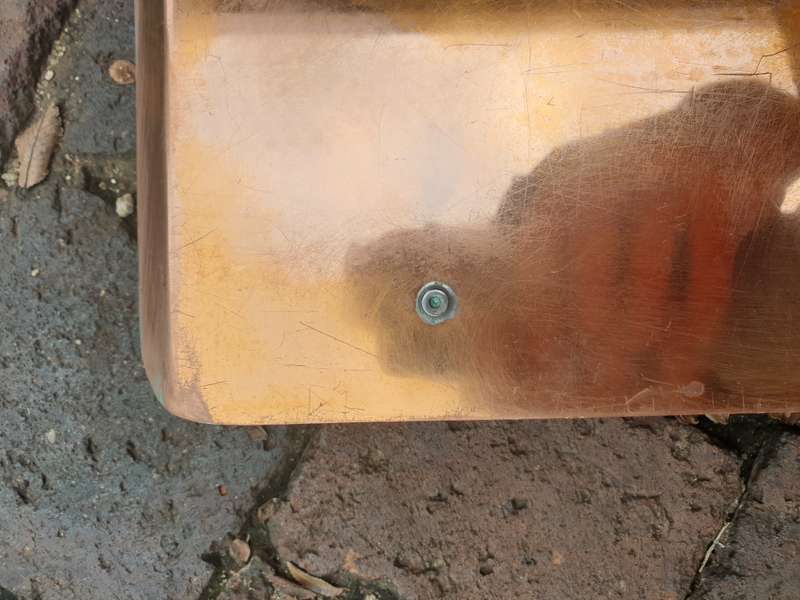 original bushwar period pre-UDI Rhod Light Infantry copper tea-tray with mascot Cheetah - great cond