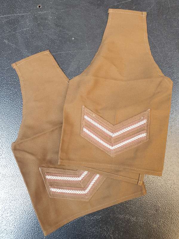 pair 100% original SADF era SWA/Angola bushwar period mint unworn nutria Cpl rank sleeves/brassards