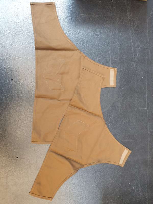 pair 100% original SADF era SWA/Angola bushwar period mint unworn nutria Cpl rank sleeves/brassards