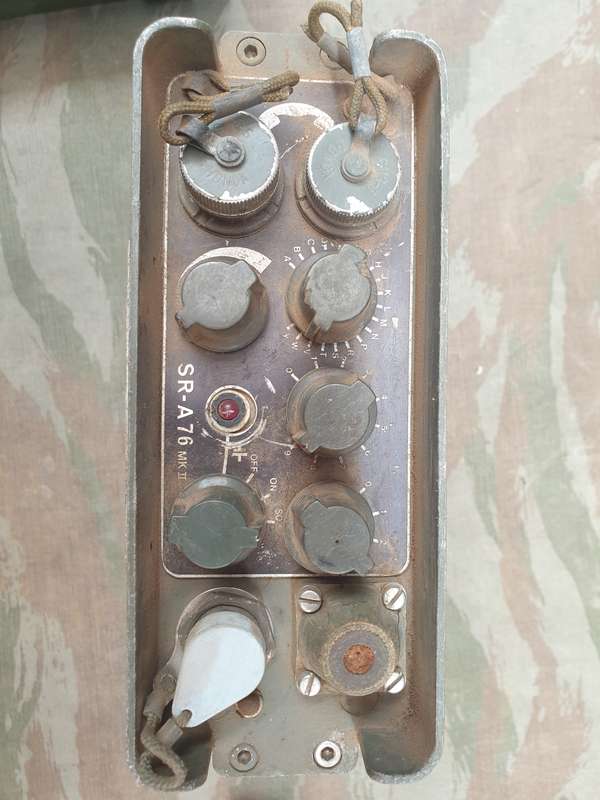 original Rhodesian A-76 VHF man-pack bushwar period portable (section) tactical radio "small means"