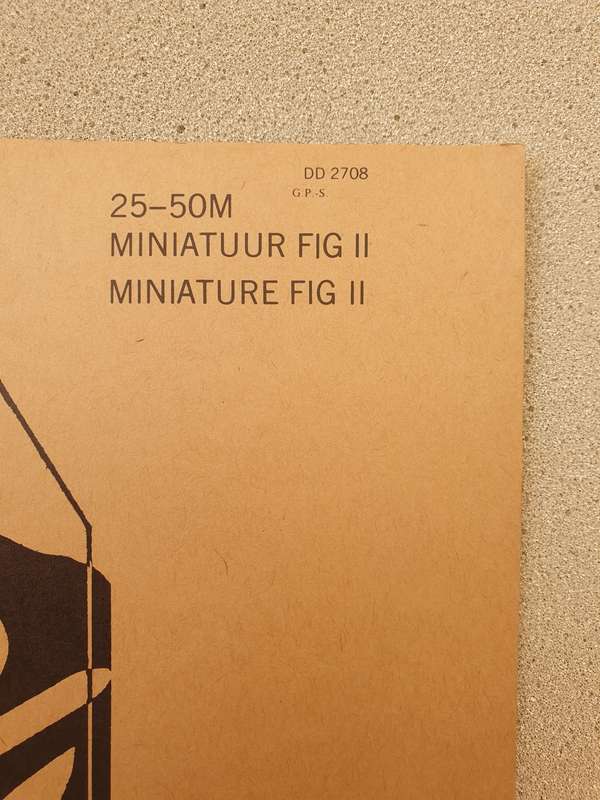 original SADF bushwar period A3 size cardboard "Jerry" fig2 mini 25-50m (indoor) target unused