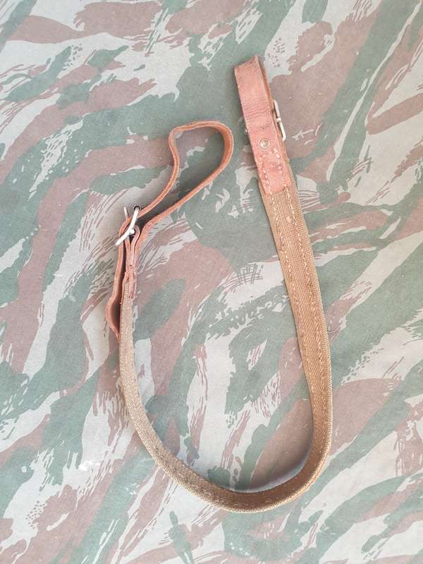 original SADF Army issue School Cadets .22 BSA type falling block rifle used leather & canvas sling
