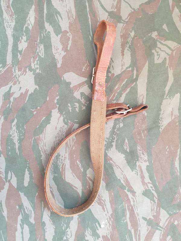 original SADF Army issue School Cadets .22 BSA type falling block rifle used leather & canvas sling