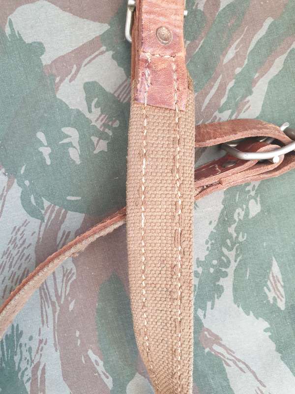original SADF Army issue School Cadets .22 BSA type falling block rifle used leather & canvas sling