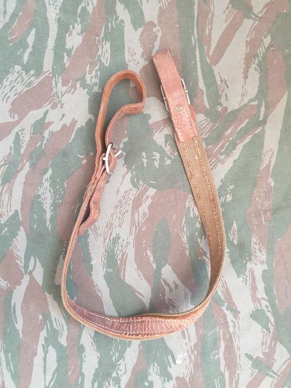 original SADF Army issue School Cadets .22 BSA type falling block rifle used leather & canvas sling