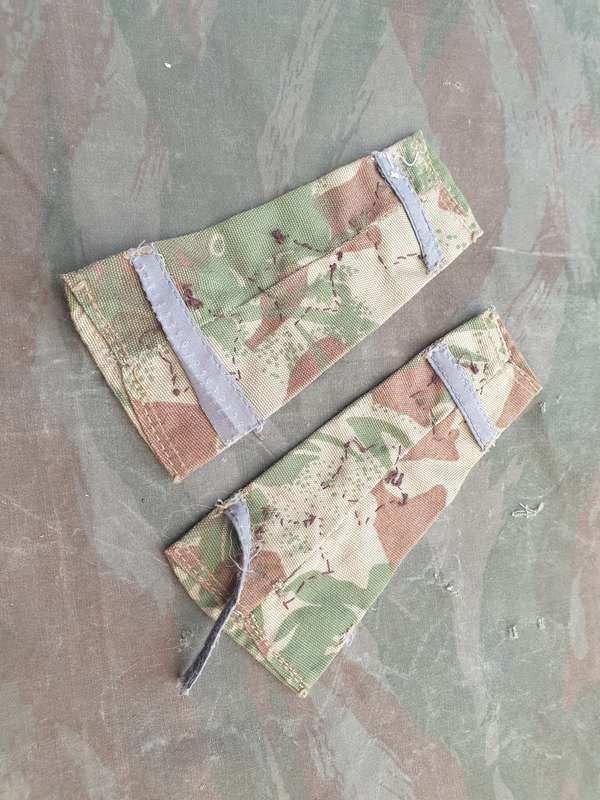 original bushwar period (obsolete) SAP era 2nd patt camo Capt field worn ranks set - hand sewn pair