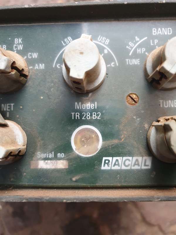 original Rhod bushwar period RACAL TR-28 B2 (SA made) man-pack radio (body only) - BSAP used (?)