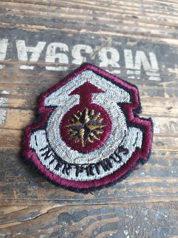 very scarce as worn Recce (SA SF) Maint. Unit lurex wire type beret badge as worn - note rear