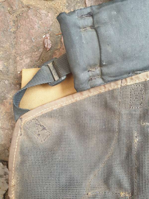 original SADF era Para Bn issue nutria (Backpacker version) Bateleur 90 chest webbing with sidearm