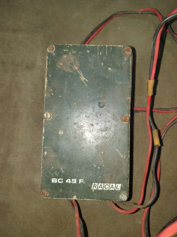 original RACAL made TR48 HF "big means" Rhodesia bushwar era field batt charger used condition