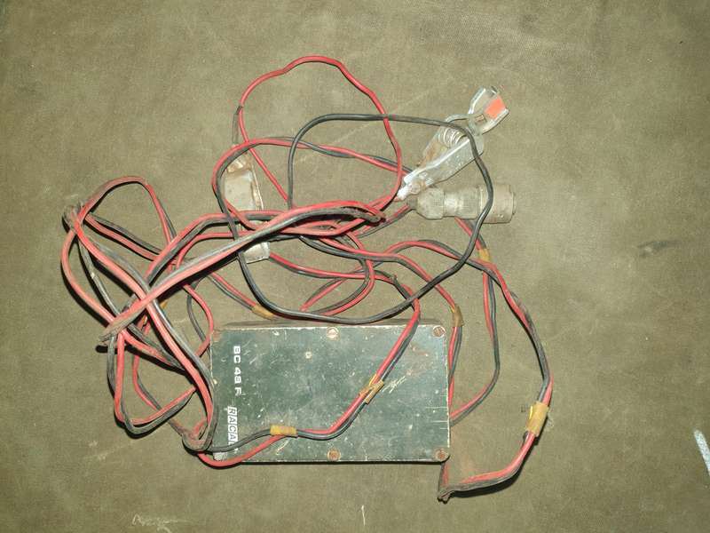 original RACAL made TR48 HF "big means" Rhodesia bushwar era field batt charger used condition