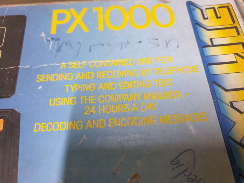 original old-school pocket encryption device TEXT LITE PX 1000 (model with DES algoritm!) & printer