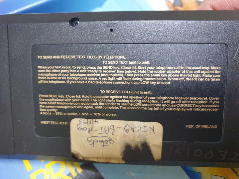 original old-school pocket encryption device TEXT LITE PX 1000 (model with DES algoritm!) & printer