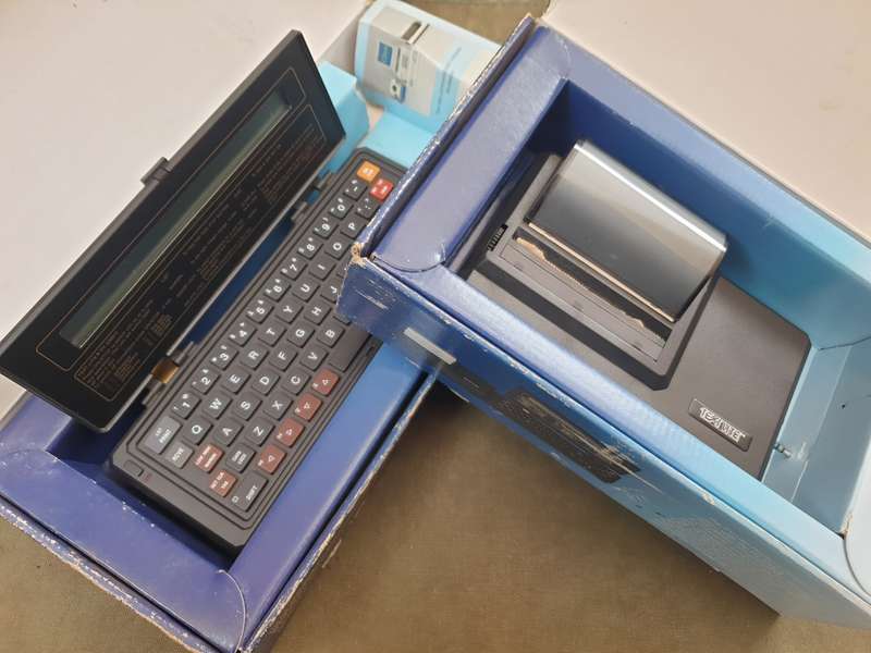 original old-school pocket encryption device TEXT LITE PX 1000 (model with DES algoritm!) & printer