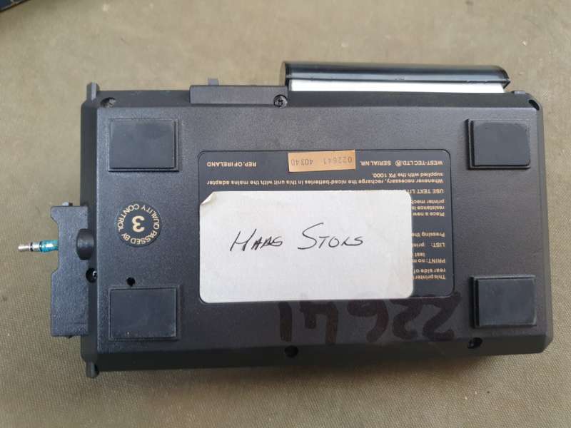 original old-school pocket encryption device TEXT LITE PX 1000 (model with DES algoritm!) & printer