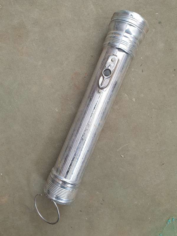 late 80s era civilian EVERYREADY type commercial flashlight as used by SADF troops (unit guard duty