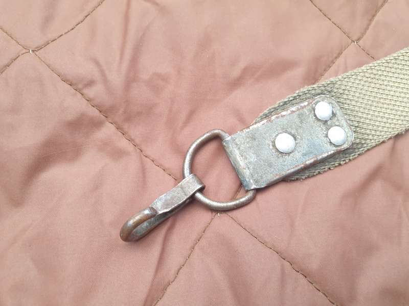 complete & intact older type genuine leather tab USSR era AK47 type weapon sling SWA/ Angola bushwar