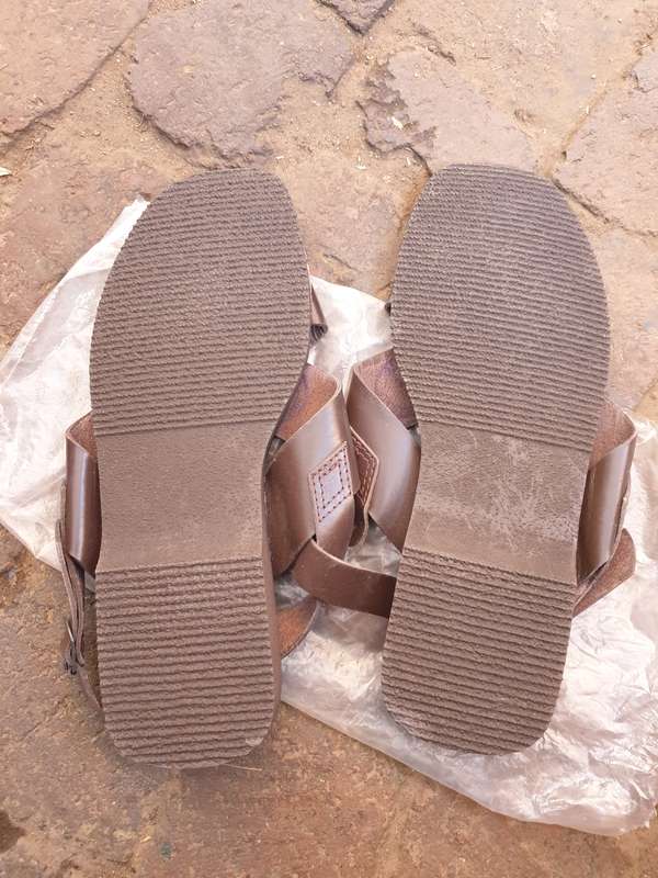 new & unused size `270` (UK9) SADF era issue leather sandals very similar to type used in WW2/ LRDG