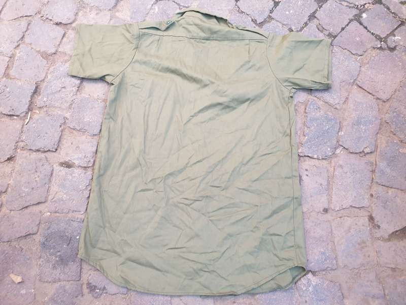 new & unused unknown RSA made s/sleeve medium size uniform shirt - possibly ex bantustan homelands