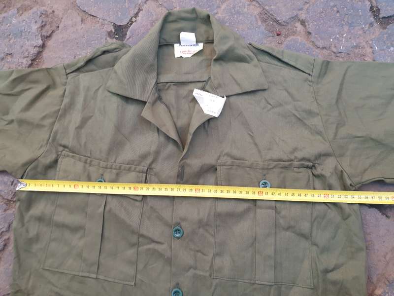 new & unused unknown RSA made s/sleeve medium size uniform shirt - possibly ex bantustan homelands