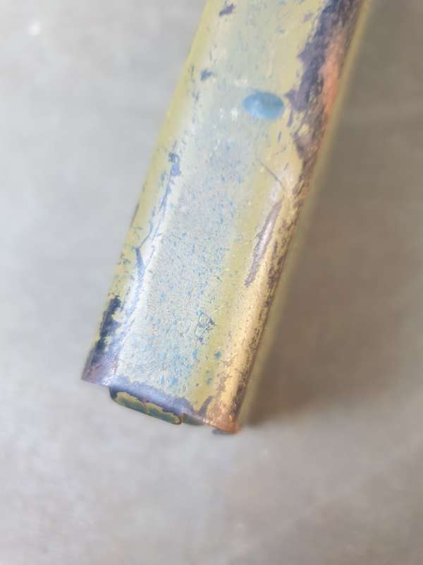 100% original Rhodesian bushwar era FN FAL original ("baby-poop") camo paint 20rd magazine dd 68 (?)