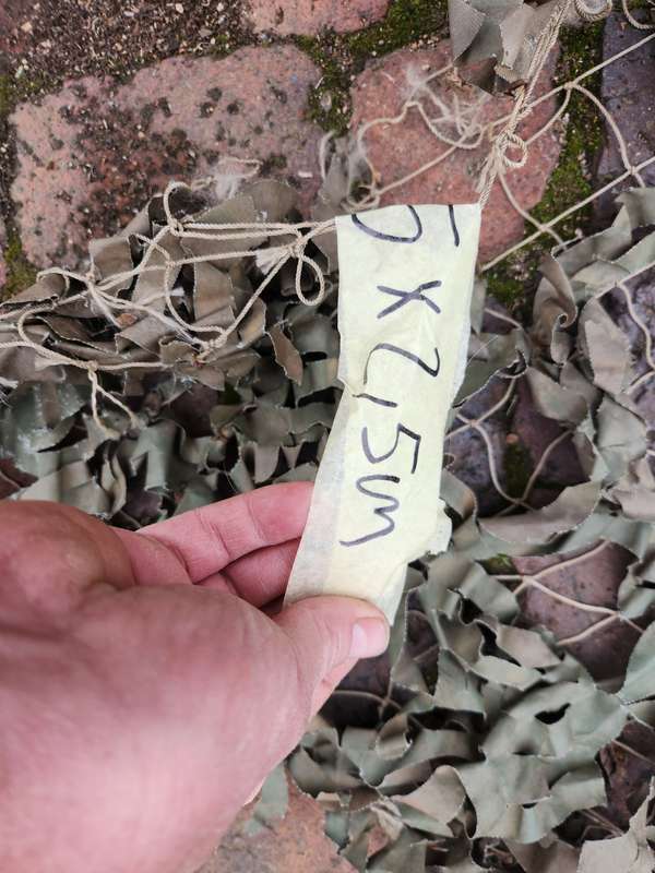 off-cut loose piece 5m x 2,5m original SADF era milspec (not chinese) camo net good used condition