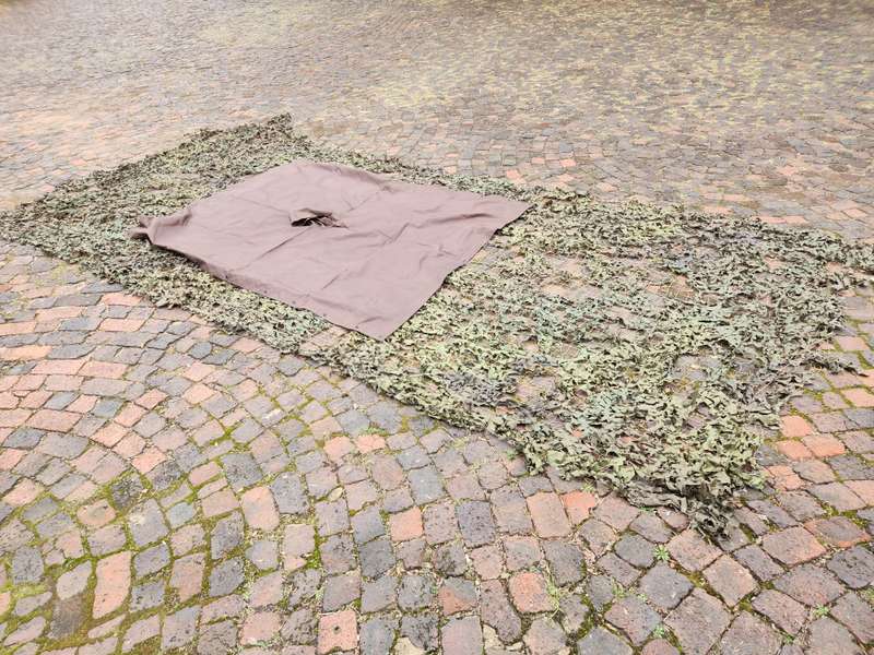 off-cut loose piece 5m x 2,5m original SADF era milspec (not chinese) camo net good used condition