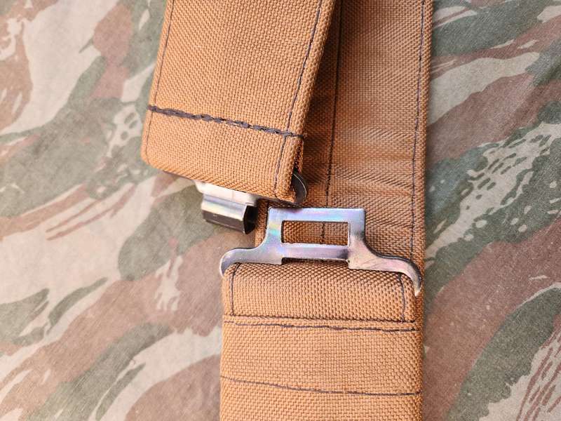 new & unused SADF era MP issued (stiff) pistol belt in nutria CORDURA to fit max waist size 42 inch