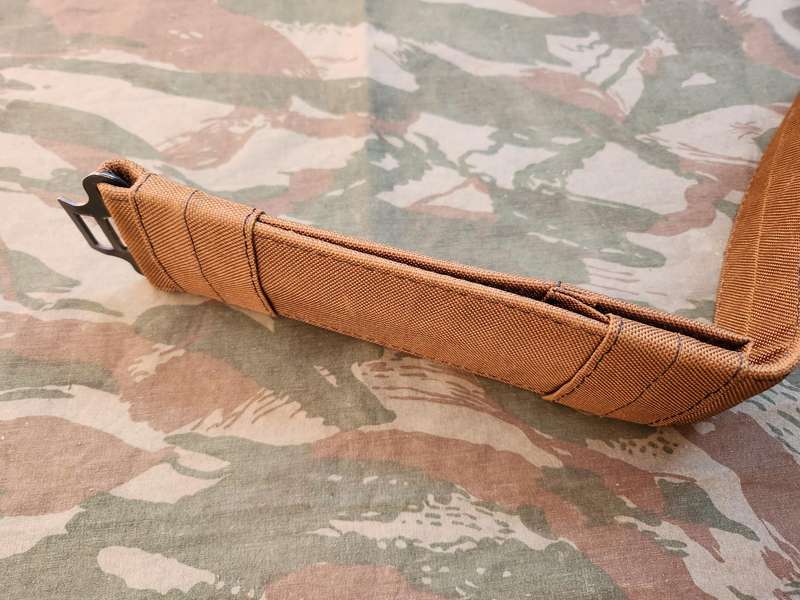 new & unused SADF era MP issued (stiff) pistol belt in nutria CORDURA to fit max waist size 42 inch