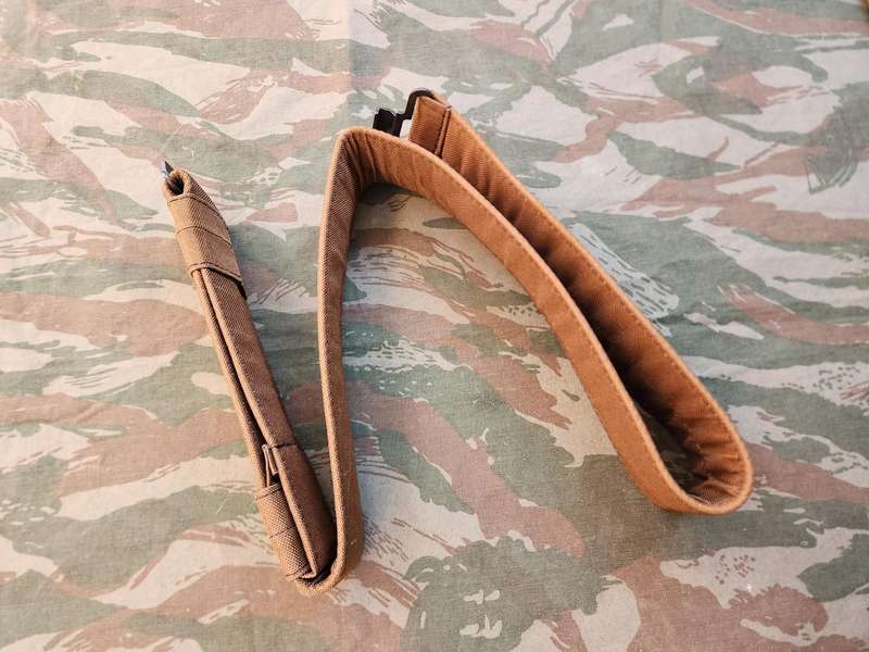 new & unused SADF era MP issued (stiff) pistol belt in nutria CORDURA to fit max waist size 42 inch